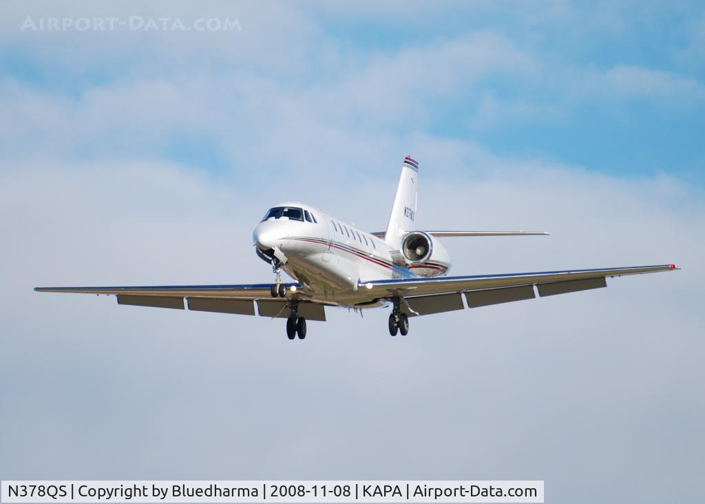 N378QS, 2006 Cessna 680 Citation Sovereign C/N 680-0103, On final approach to 17L.