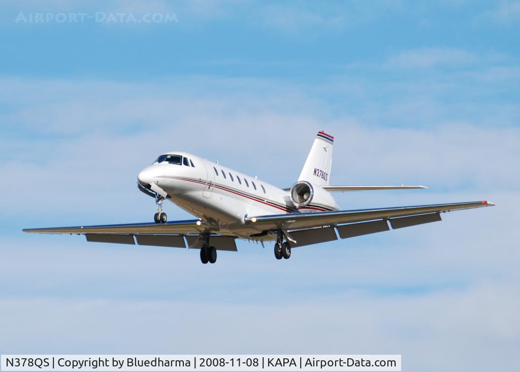 N378QS, 2006 Cessna 680 Citation Sovereign C/N 680-0103, On final approach to 17L.