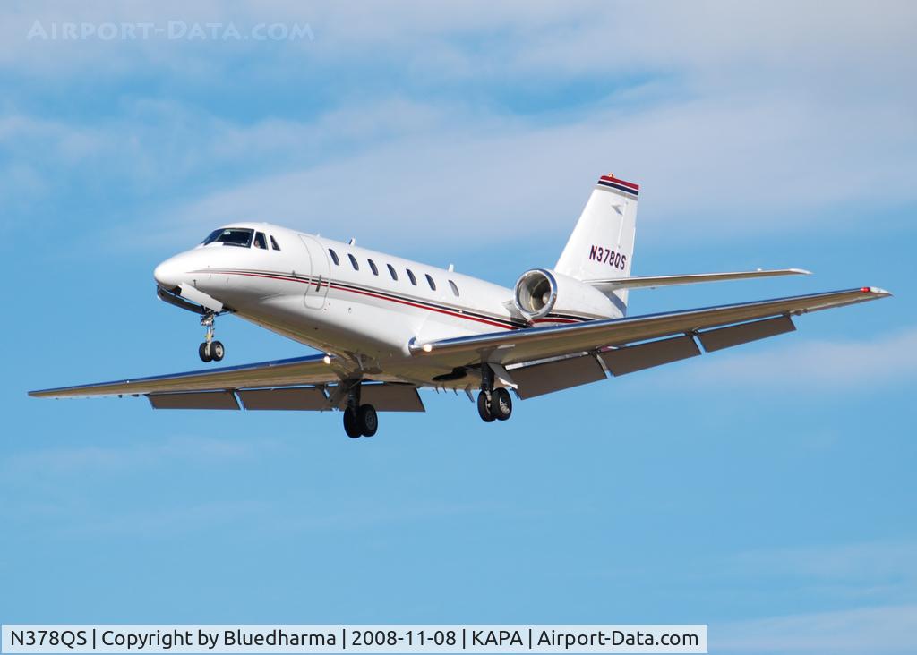 N378QS, 2006 Cessna 680 Citation Sovereign C/N 680-0103, On final approach to 17L.