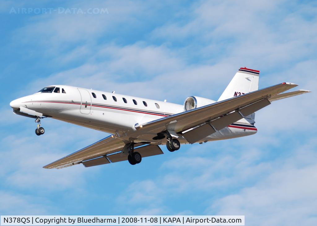 N378QS, 2006 Cessna 680 Citation Sovereign C/N 680-0103, On final approach to 17L.