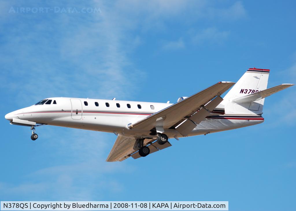 N378QS, 2006 Cessna 680 Citation Sovereign C/N 680-0103, On final approach to 17L.