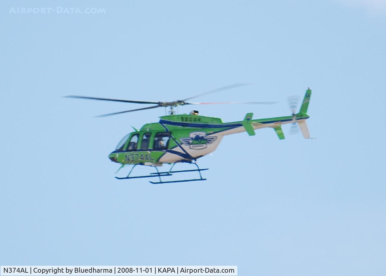 N374AL, 2008 Bell 407 C/N 53819, Airlife of Denver Takeoff from APA.