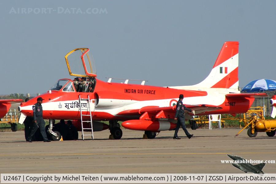 U2467, Hindustan Aeronautics HJT-16 Kiran II, Surya Kiran aerobatic team from Indian Air Force