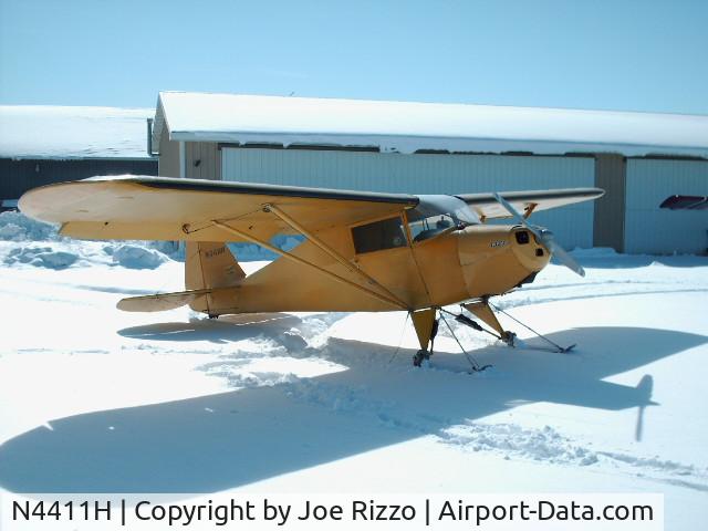 N4411H, 1948 Piper PA-15 Vagabond Vagabond C/N 15-196, The ditch banger on ski's