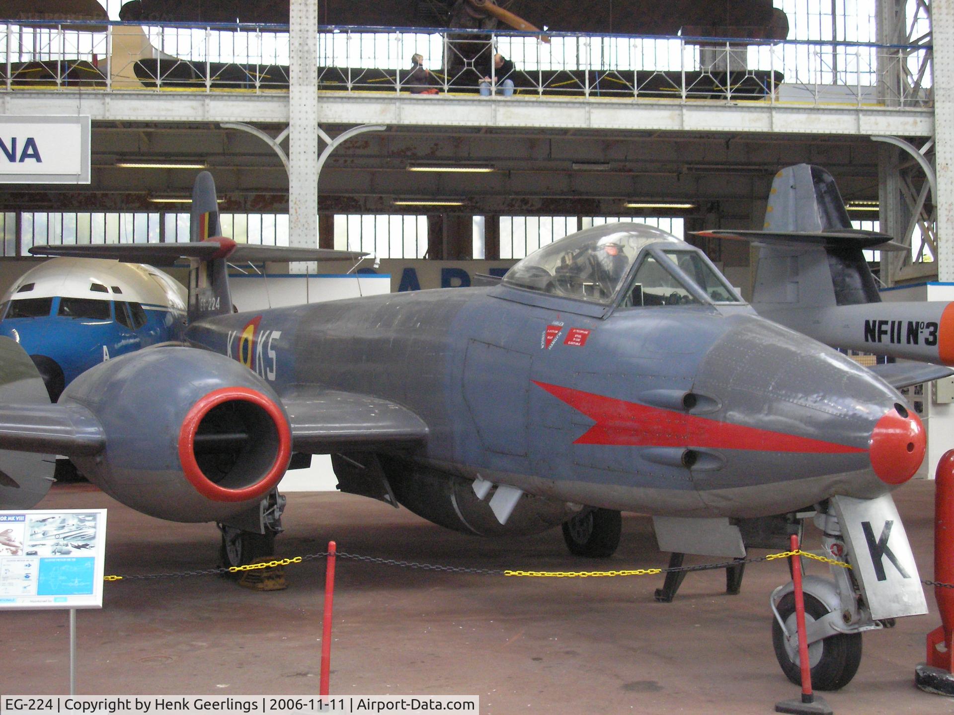 EG-224, 1952 Gloster Meteor F.8 C/N M1, Brussels Air Museum, 11 nov 2006