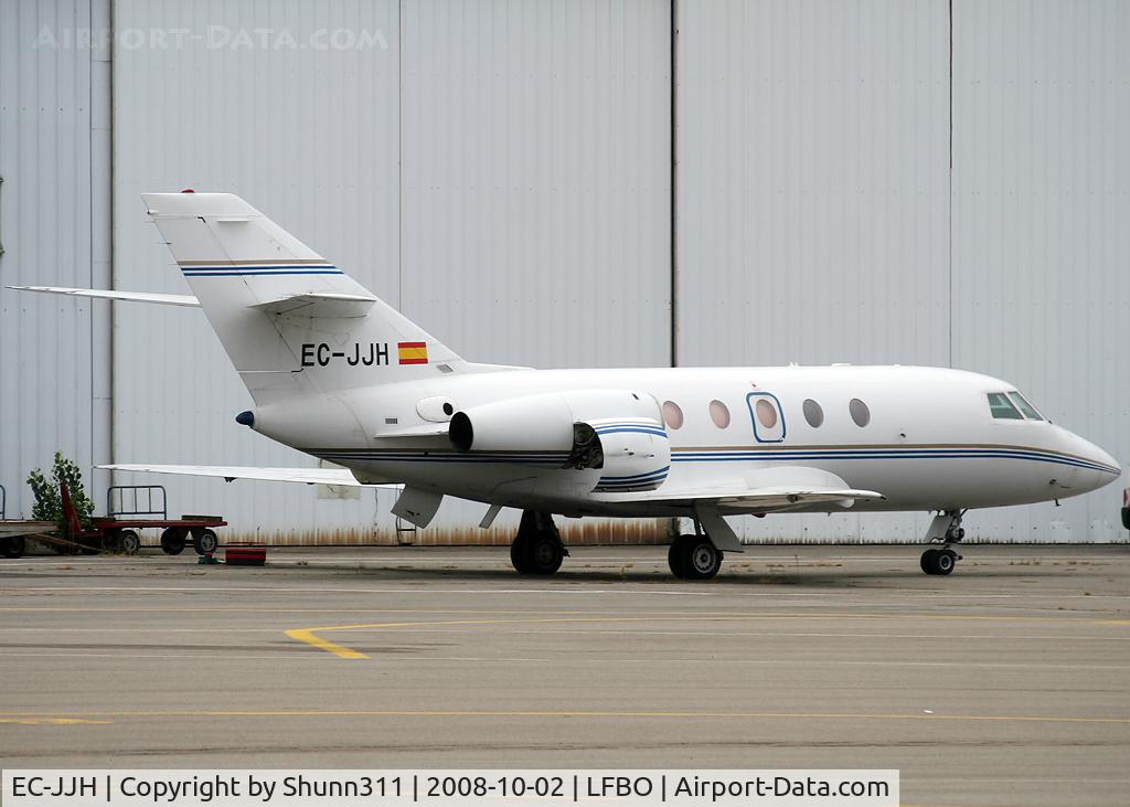 EC-JJH, 1969 Dassault Falcon (Mystere) 20C-5 C/N 176, Parked at Air Entreprise facility for maintenance...