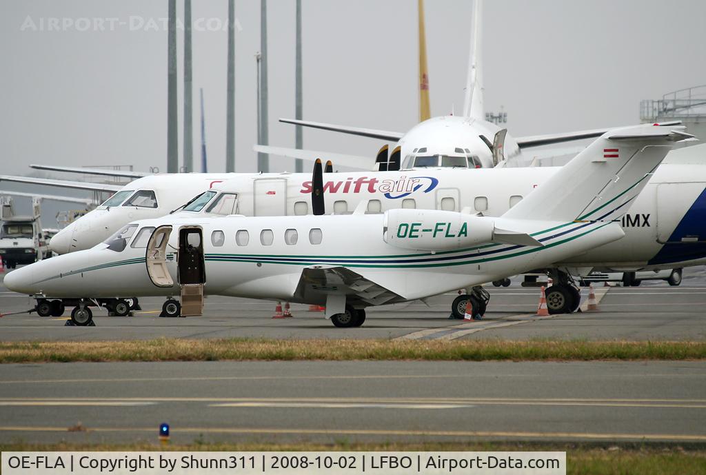 OE-FLA, Cessna 525A CitationJet CJ2+ C/N 525A-0365, Parked at the General Aviation area...