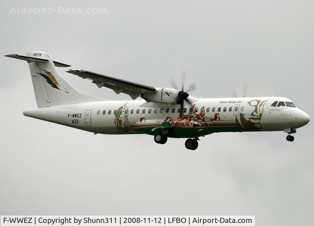 F-WWEZ, 2008 ATR 72-212A C/N 833, C/n 833 - To be HS-PGD