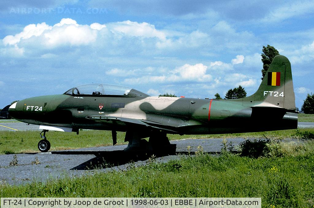 FT-24, 1952 Lockheed T-33A Shooting Star C/N 580-7788, This T-bird is preserved at Beauvechain.