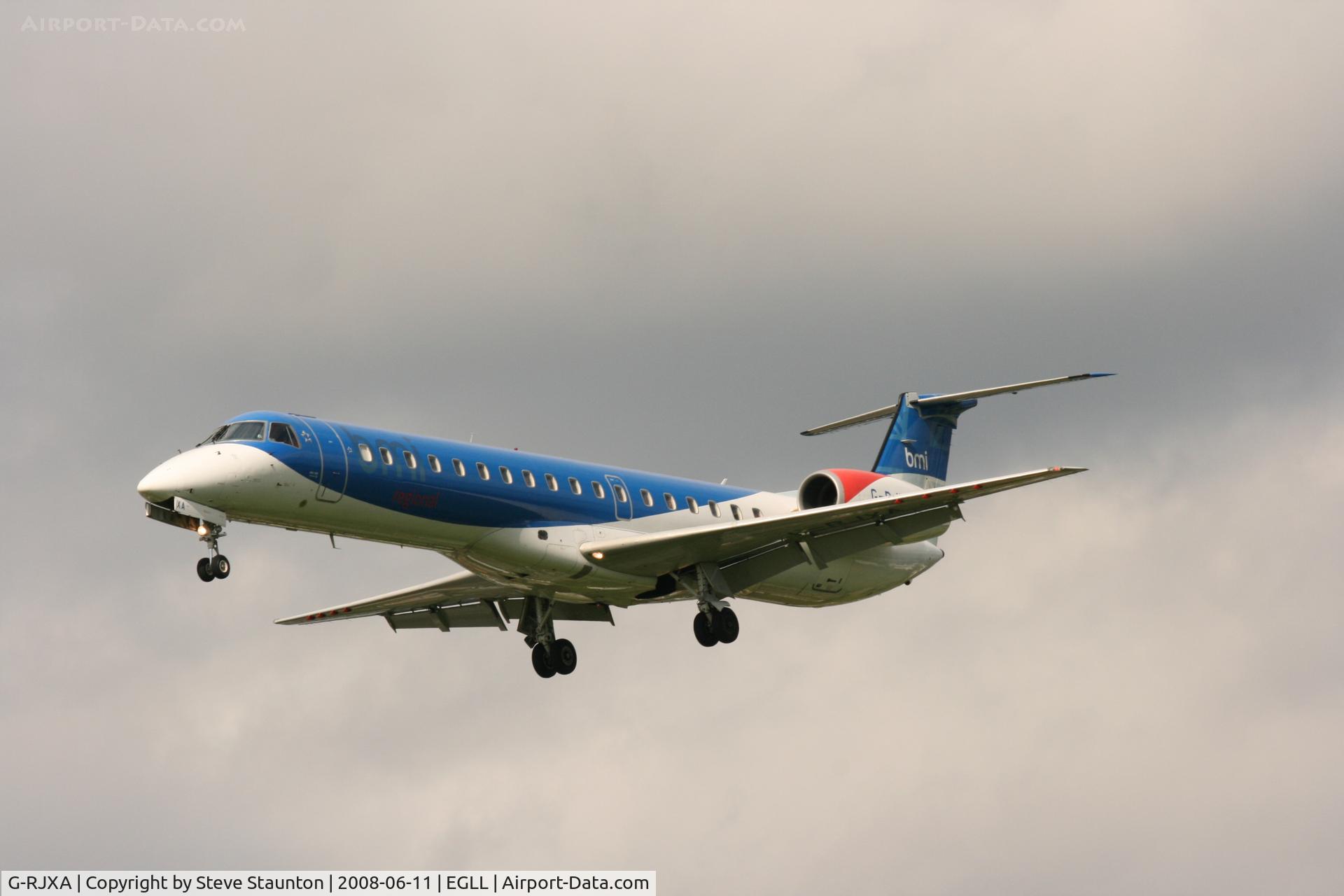 G-RJXA, 1999 Embraer EMB-145EP (ERJ-145EP) C/N 145136, Taken at London Heathrow 11th June 2008