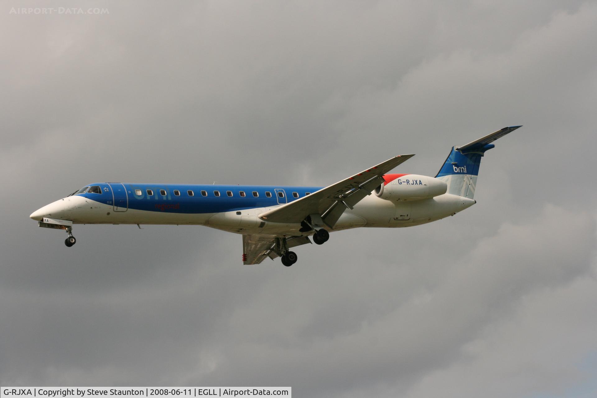 G-RJXA, 1999 Embraer EMB-145EP (ERJ-145EP) C/N 145136, Taken at London Heathrow 11th June 2008
