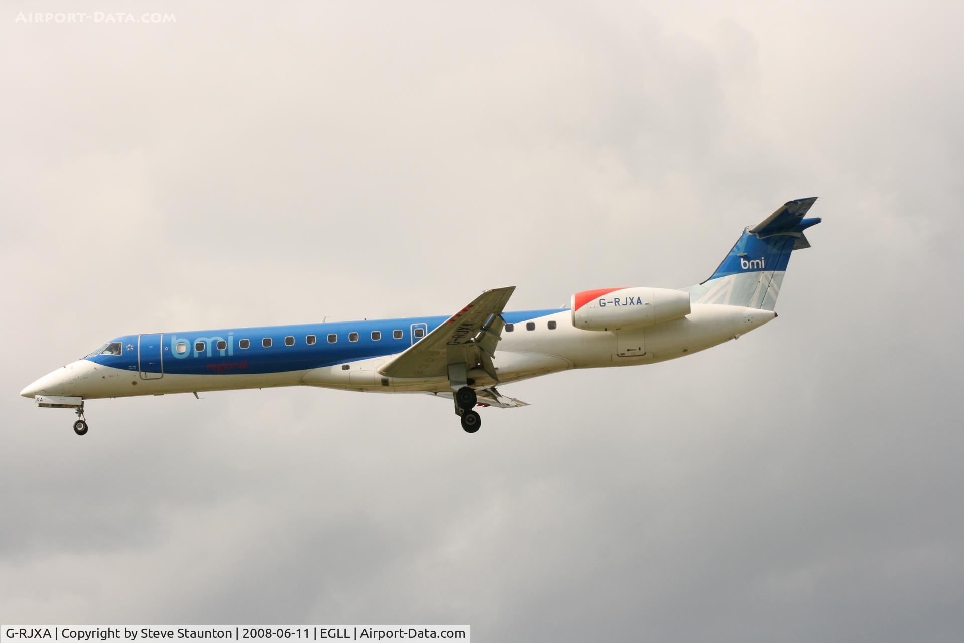 G-RJXA, 1999 Embraer EMB-145EP (ERJ-145EP) C/N 145136, Taken at London Heathrow 11th June 2008