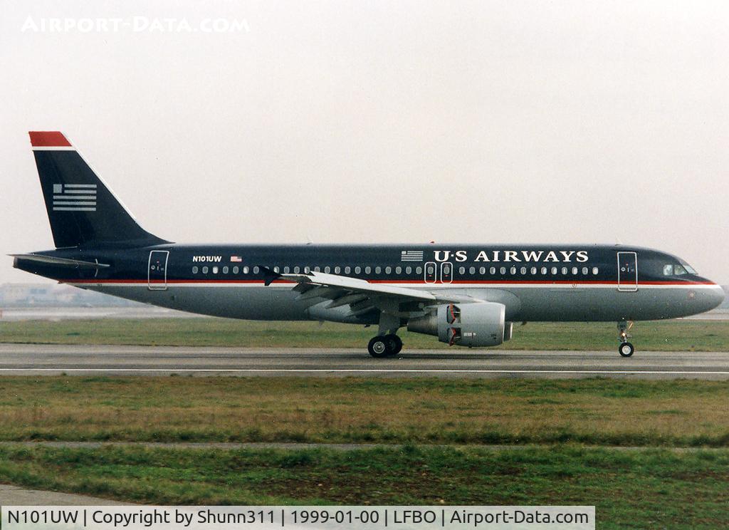N101UW, 1998 Airbus A320-214 C/N 936, Arriving from Airbus photo flight test...