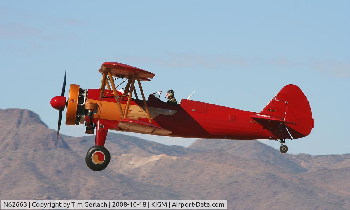N62663, 1942 Boeing IB75A C/N 75-3048, On final to Kingman