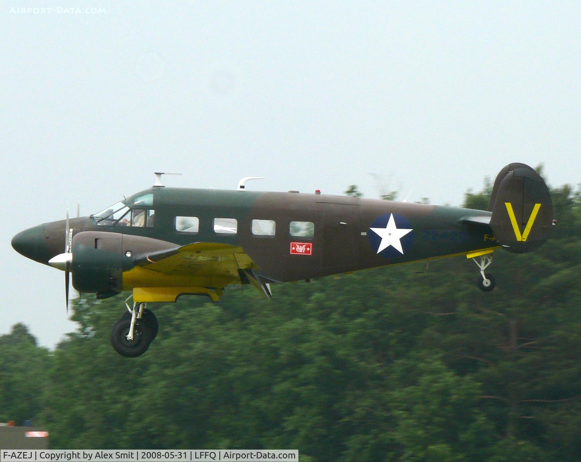 F-AZEJ, 1958 Beech E18S C/N BA-359, Beechcraft E18S F-AZEJ painted as USAAC 22429/V