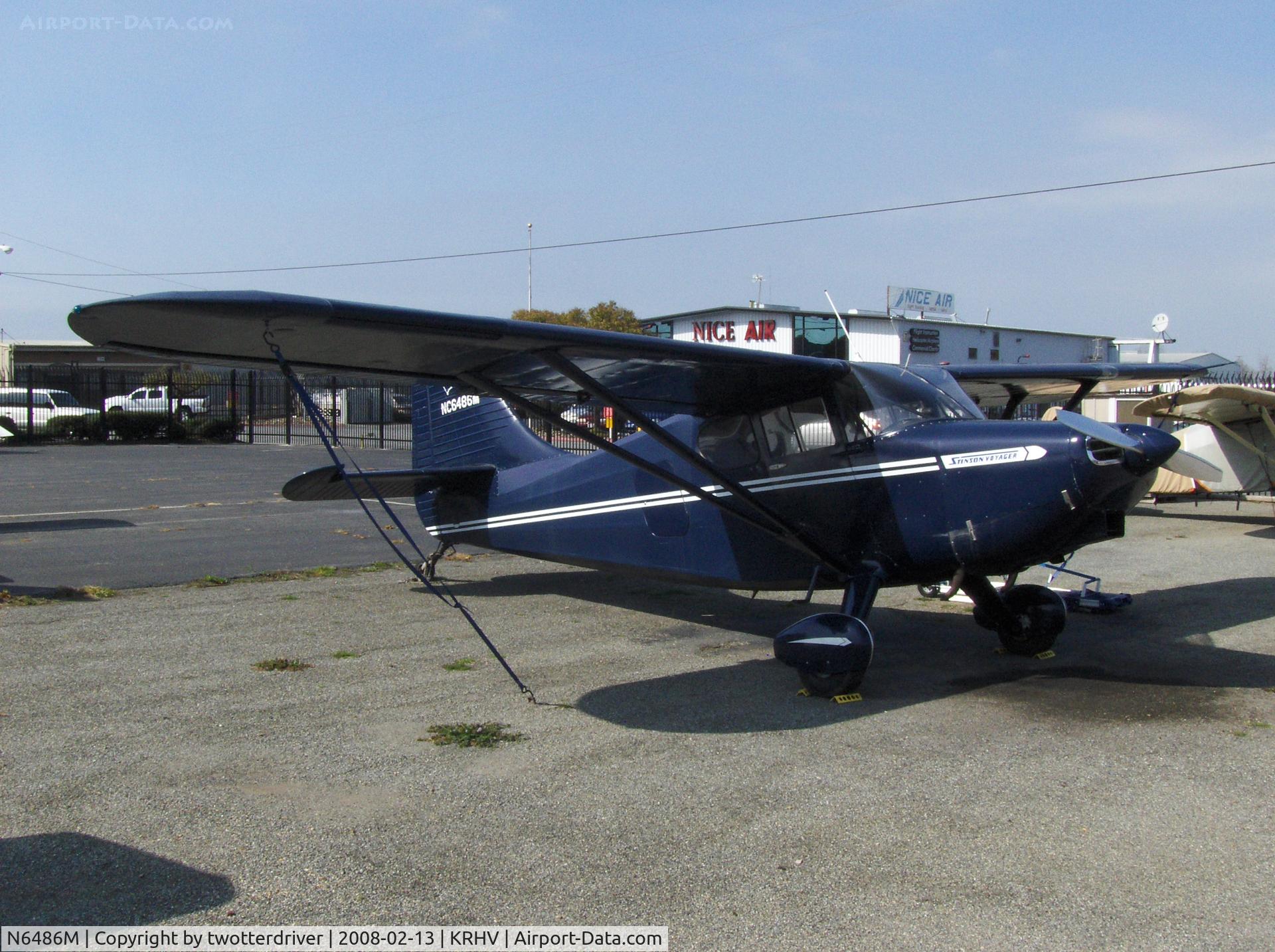 N6486M, 1949 Stinson 108-3 Voyager C/N 108-4486, On the Ramp