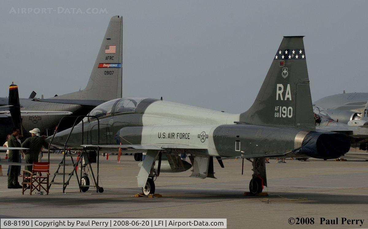 68-8190, 1968 Northrop T-38A-75-NO Talon C/N T.6195, Offering a view into the small office