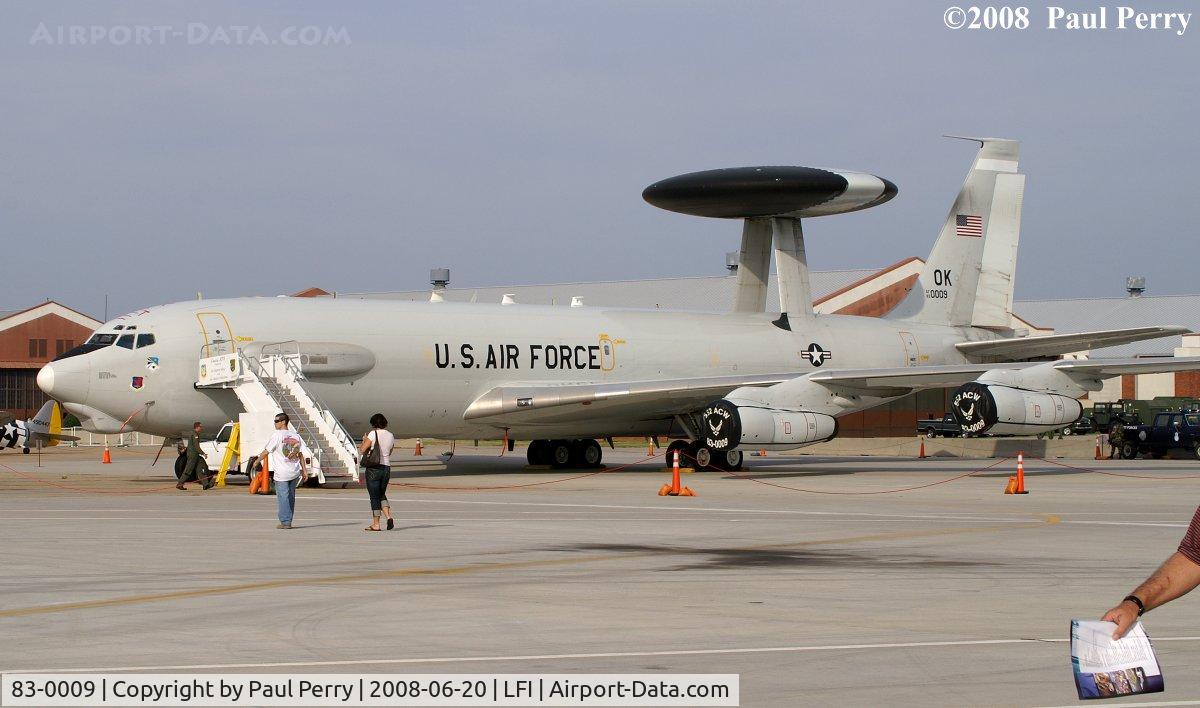 83-0009, Boeing E-3A Sentry C/N 22837, Sentry on the ramp, still sporting the older powerplants
