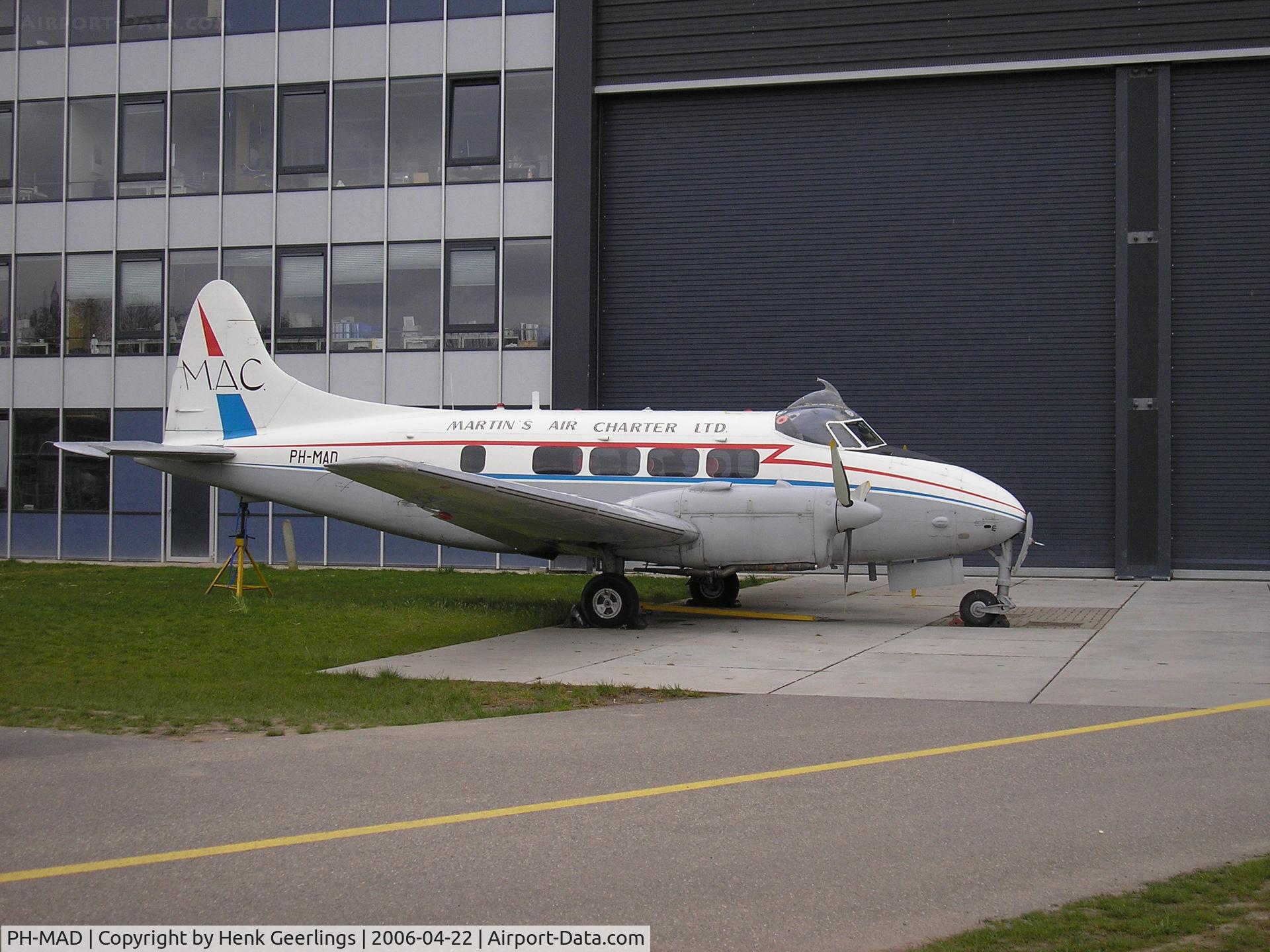 PH-MAD, 1955 De Havilland DH-104 Devon C.20 C/N 04453, Aviodrome Museum ramp, Lelystad airport