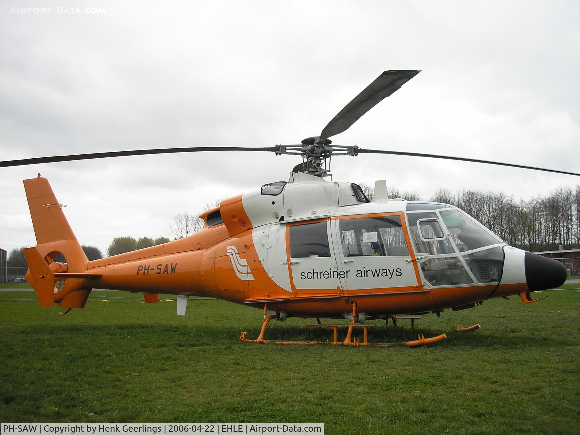 PH-SAW, Aérospatiale SA-365C-1 Dauphin 2 C/N 5053, Aviodrome Museum ramp, Lelystad airport. Regi PH-SAW is fake.Old regi is PH-SSC