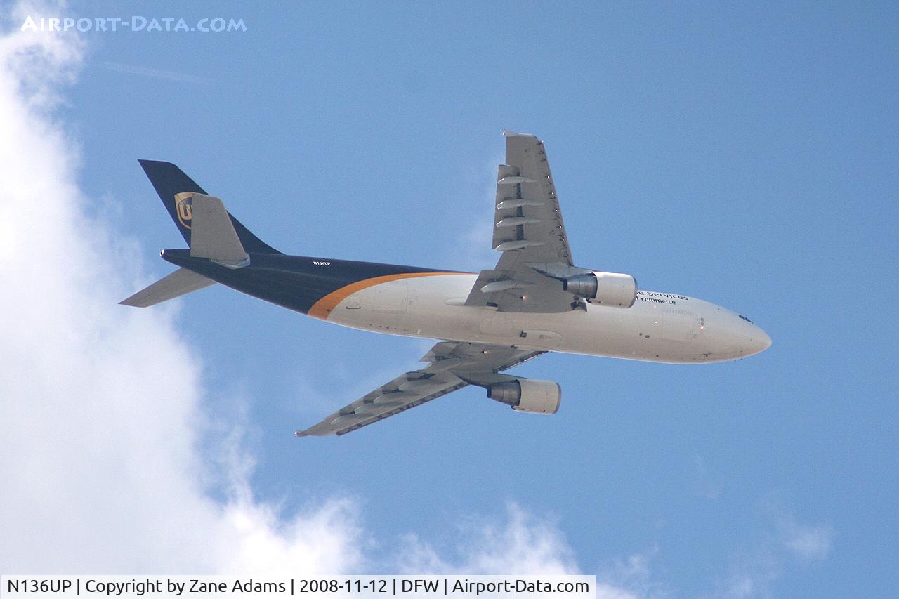N136UP, 2001 Airbus A300F4-622R C/N 819, UPS Airbus on approach to DFW - over Grand Prairie Municipal