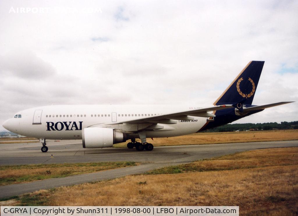 C-GRYA, 1988 Airbus A310-304 C/N 448, Rolling to the terminal...