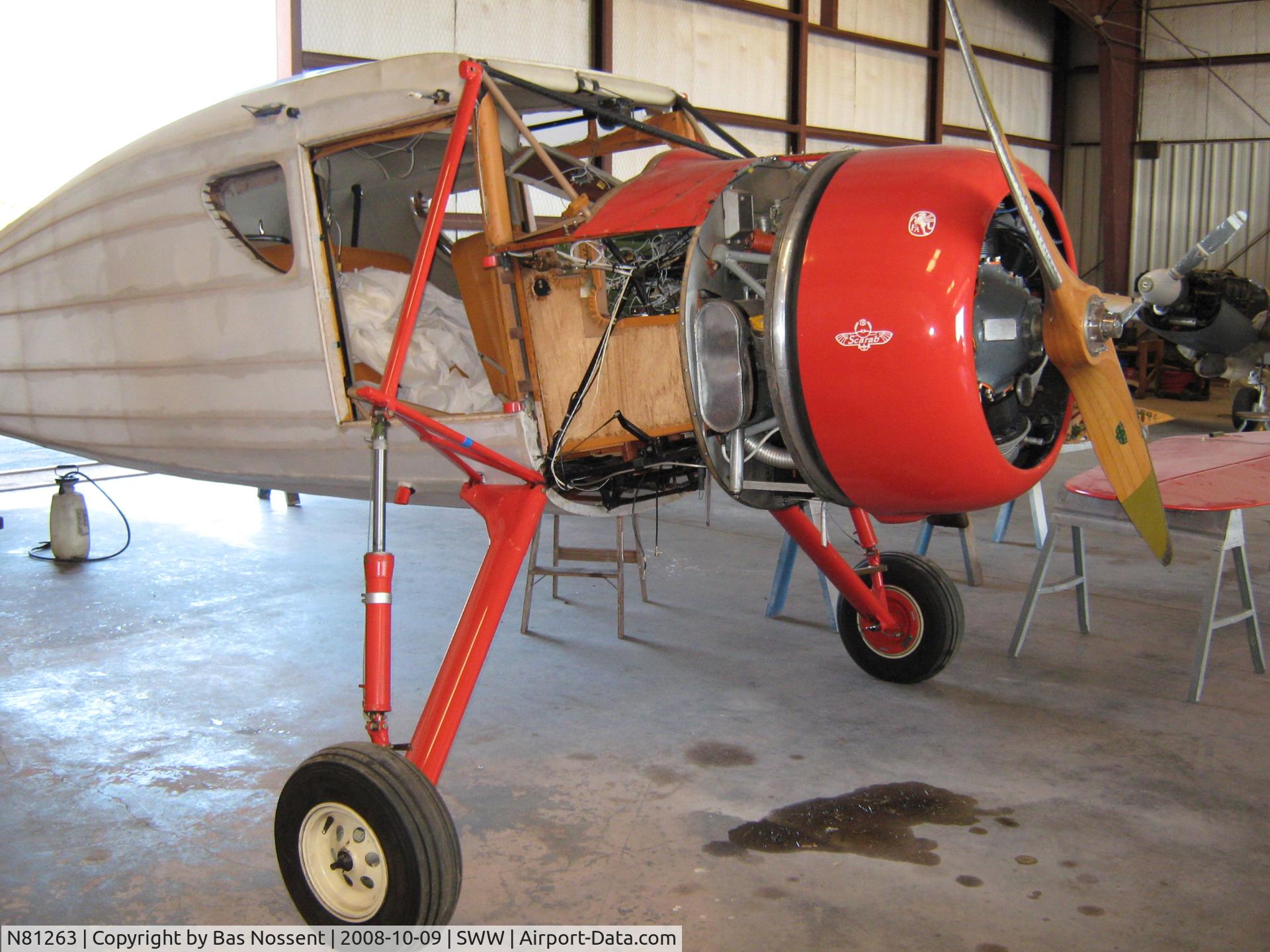 N81263, 1946 Fairchild 24W-46 C/N W-46163, under restoration at Avenger field TX