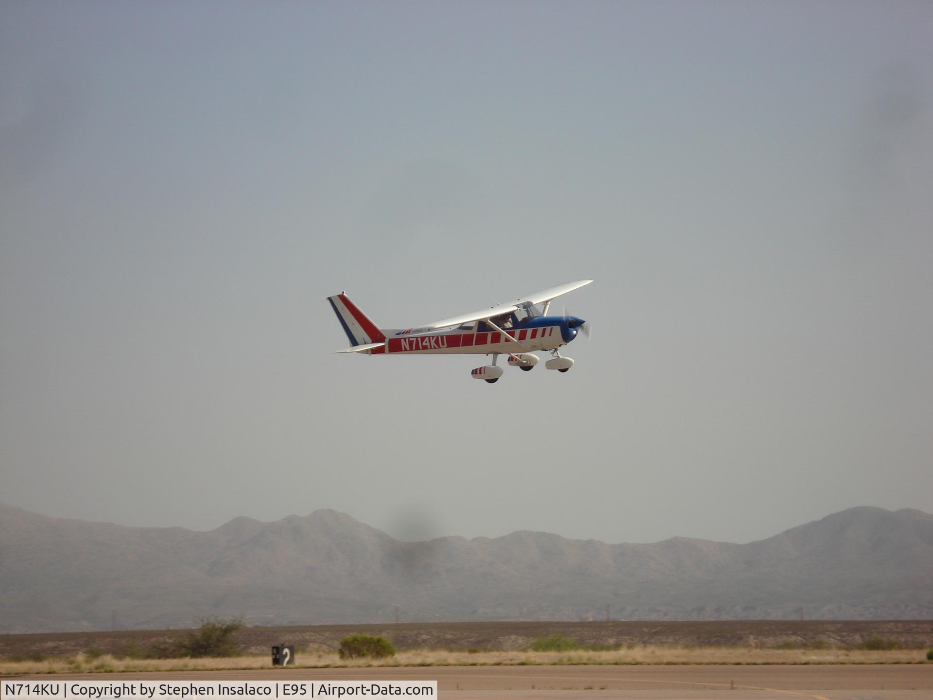 N714KU, 1977 Cessna 150M C/N 15079241, N714KU in the air, imag by Martin Stickford Jr. @ E95