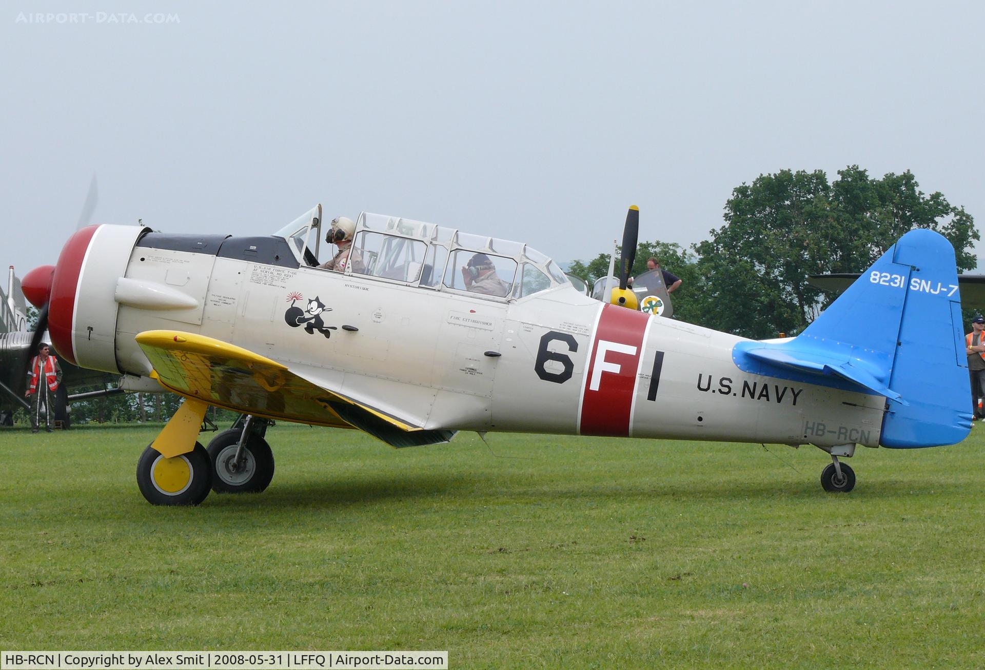 HB-RCN, 1952 North American T-6G Texan C/N 197-035, North American T-6G Texan HB-RCN painted as US Navy 8231/6FI SNJ-7