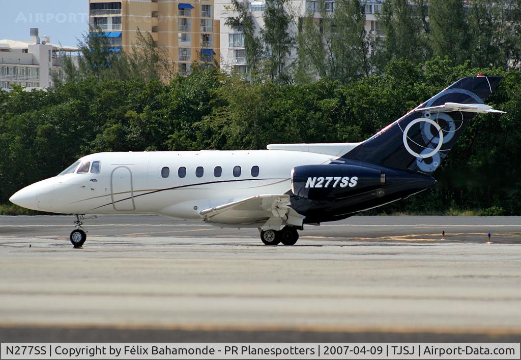 N277SS, 1985 British Aerospace BAe.125-800A C/N 258028, Taxing to rnw 8 at SJU.