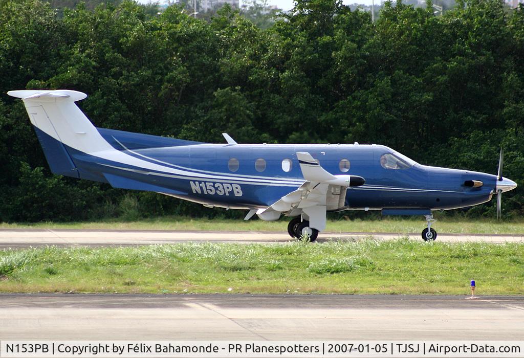 N153PB, 1996 Pilatus PC-12/45 C/N 153, Taxing to rnw 8 at SJU.