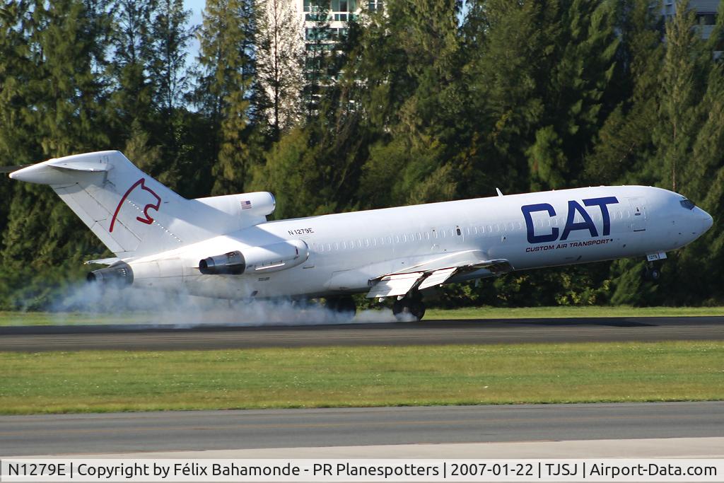N1279E, 1979 Boeing 727-2Q6(F) C/N 21971, Landing at SJU.