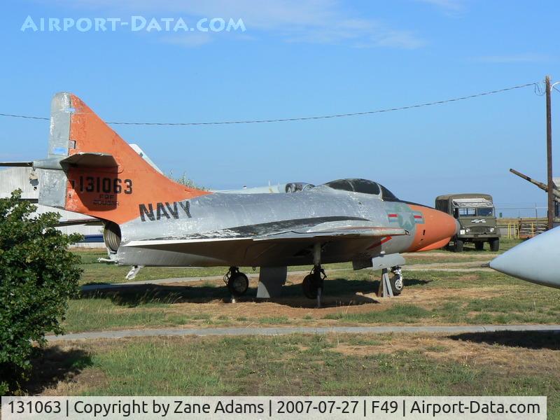 131063, Grumman F9F-8 Cougar C/N Not found 131063, At the Texas Air Museum - Slaton, TX (Formerly of the Pate Museum - Cresson, TX)