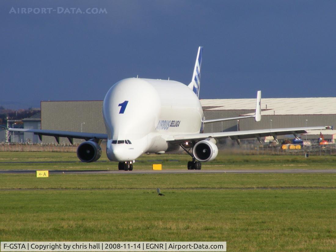 F-GSTA, 1994 Airbus A300B4-608ST Super Transporter C/N 655, Tranporting wings from Hawarden to Toulouse