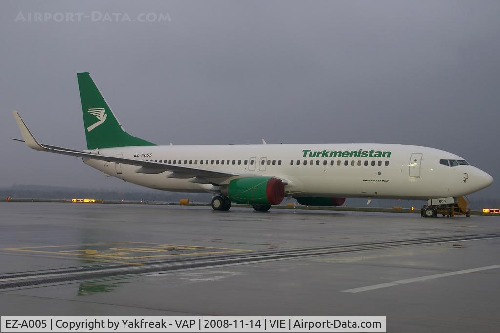 EZ-A005, 2007 Boeing 737-82K C/N 36089, Turkmenistan Boeing 737-800