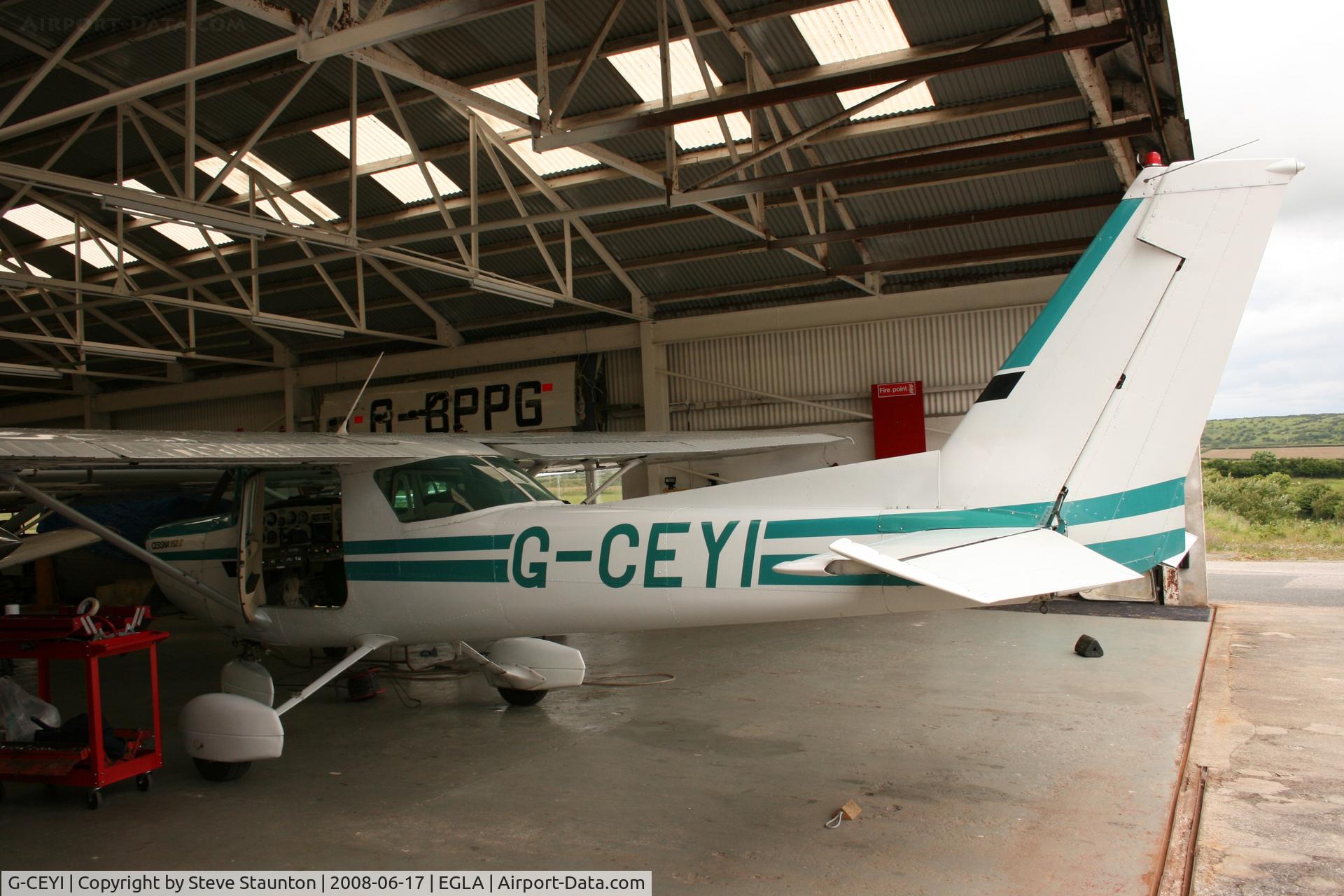 G-CEYI, 1979 Cessna 152 C/N 15283208, Taken at Bodmin Airfield, June 2008.