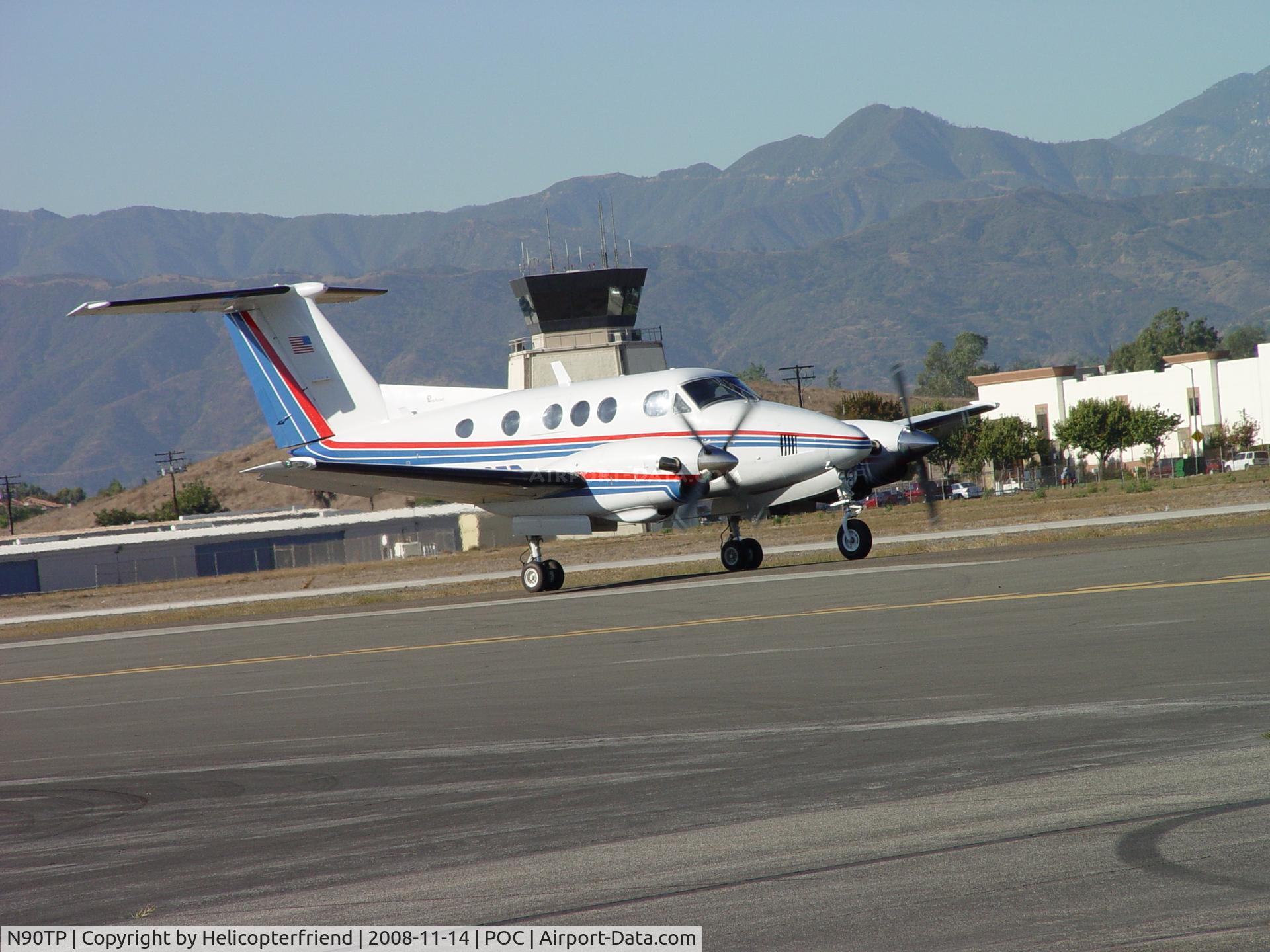 N90TP, 1980 Beech F90 King Air C/N LA-66, Taxiing for take off at Brackett