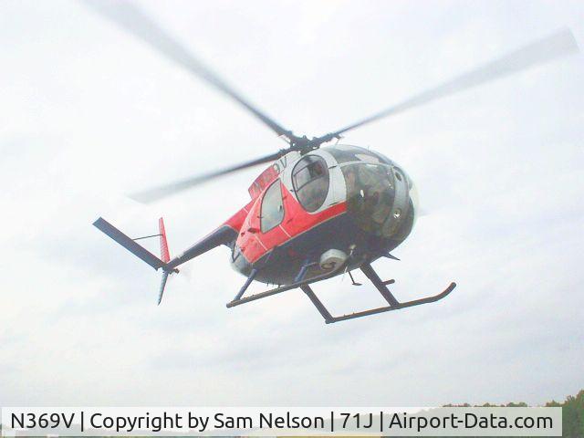 N369V, 1969 Hughes 369A C/N 191021, N369V Hovering At the Eagle Aviation Ramp in Ozark Al.