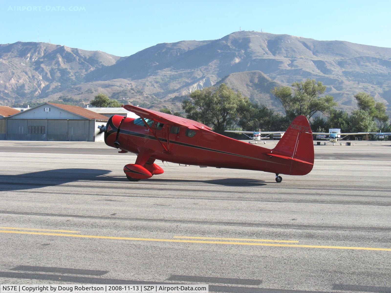 N57E, 1929 Howard Aircraft DGA-11 C/N 88, 1937 Howard DGA-11 CUSTOM, P&W R-985-N Wasp Jr. 450 Hp, taxi to Rwy 22