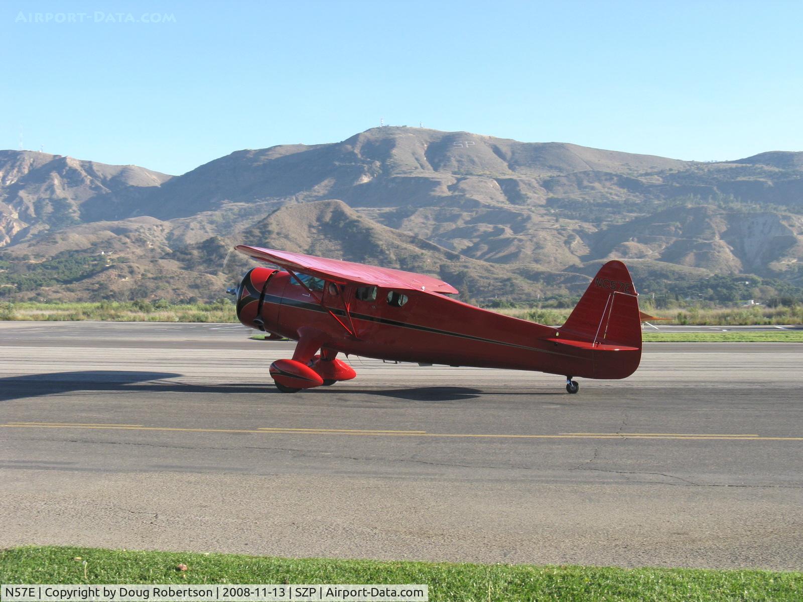 N57E, 1929 Howard Aircraft DGA-11 C/N 88, 1937 Howard DGA-11 CUSTOM, P&W R-985-N Wasp Jr. 450 Hp, taxi to Rwy 22