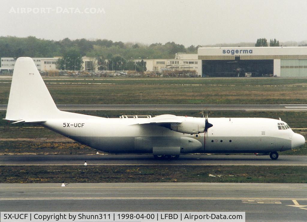 5X-UCF, 1975 Lockheed L-100-30 Hercules (L-382G) C/N 382-4610, Rolling to the SOGERMA Center...