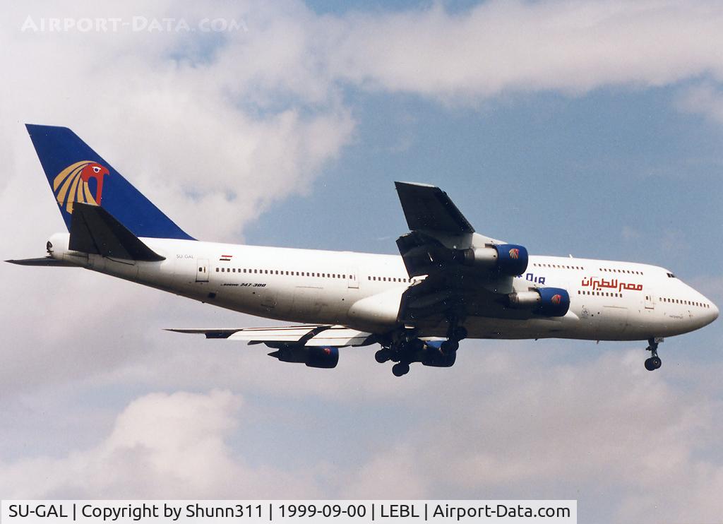 SU-GAL, 1988 Boeing 747-366M C/N 24161, Landing rwy 25