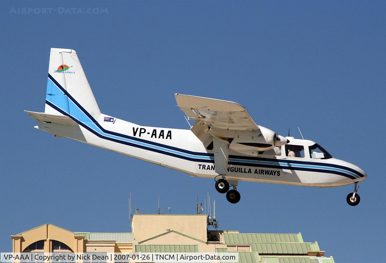 VP-AAA, 1974 Britten-Norman BN-2A-21 Islander C/N 382, /