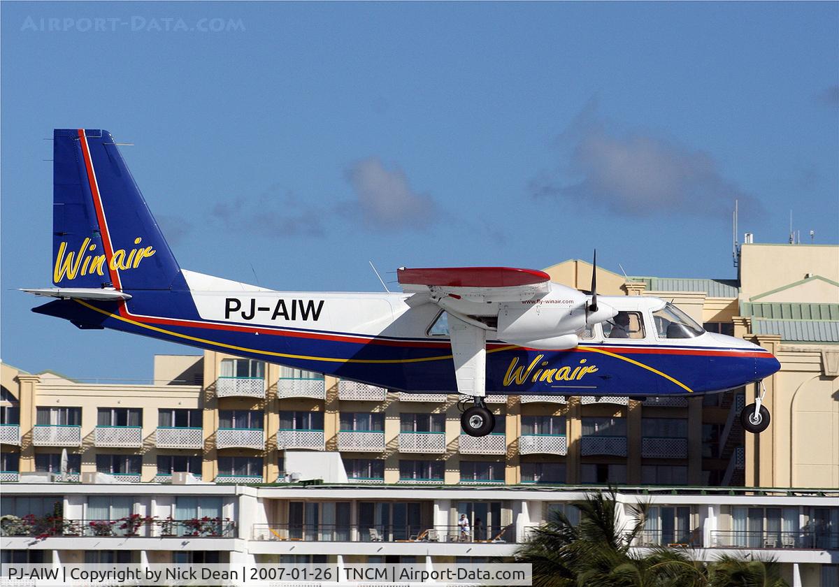 PJ-AIW, 1987 Pilatus Britten-Norman BN-2A-26 Islander C/N 2038B, /