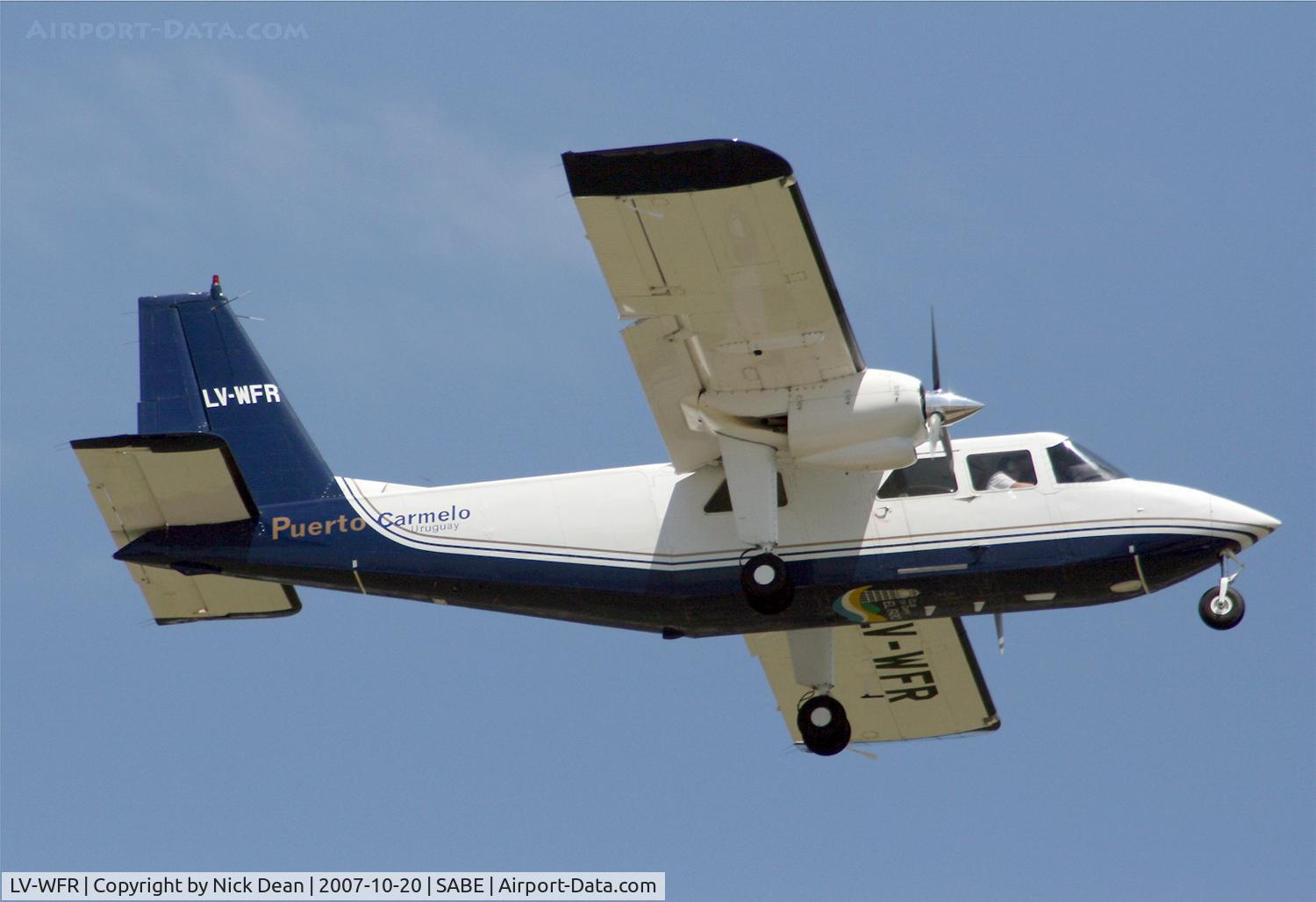 LV-WFR, 1992 Britten-Norman BN-2B-26 Islander C/N 2263R, /