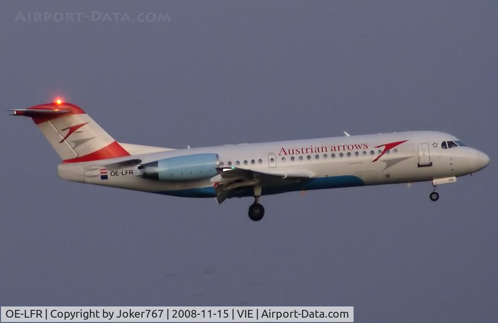 OE-LFR, 1996 Fokker 70 (F-28-0070) C/N 11572, Austrian arrows Fokker F-70