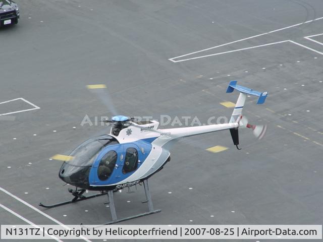 N131TZ, 2000 MD Helicopters 369FF C/N 0142FF, Starting up to leave display area