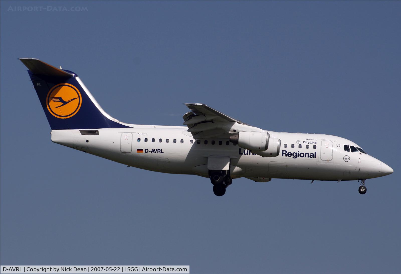 D-AVRL, 1996 British Aerospace Avro 146-RJ85 C/N E.2285, /