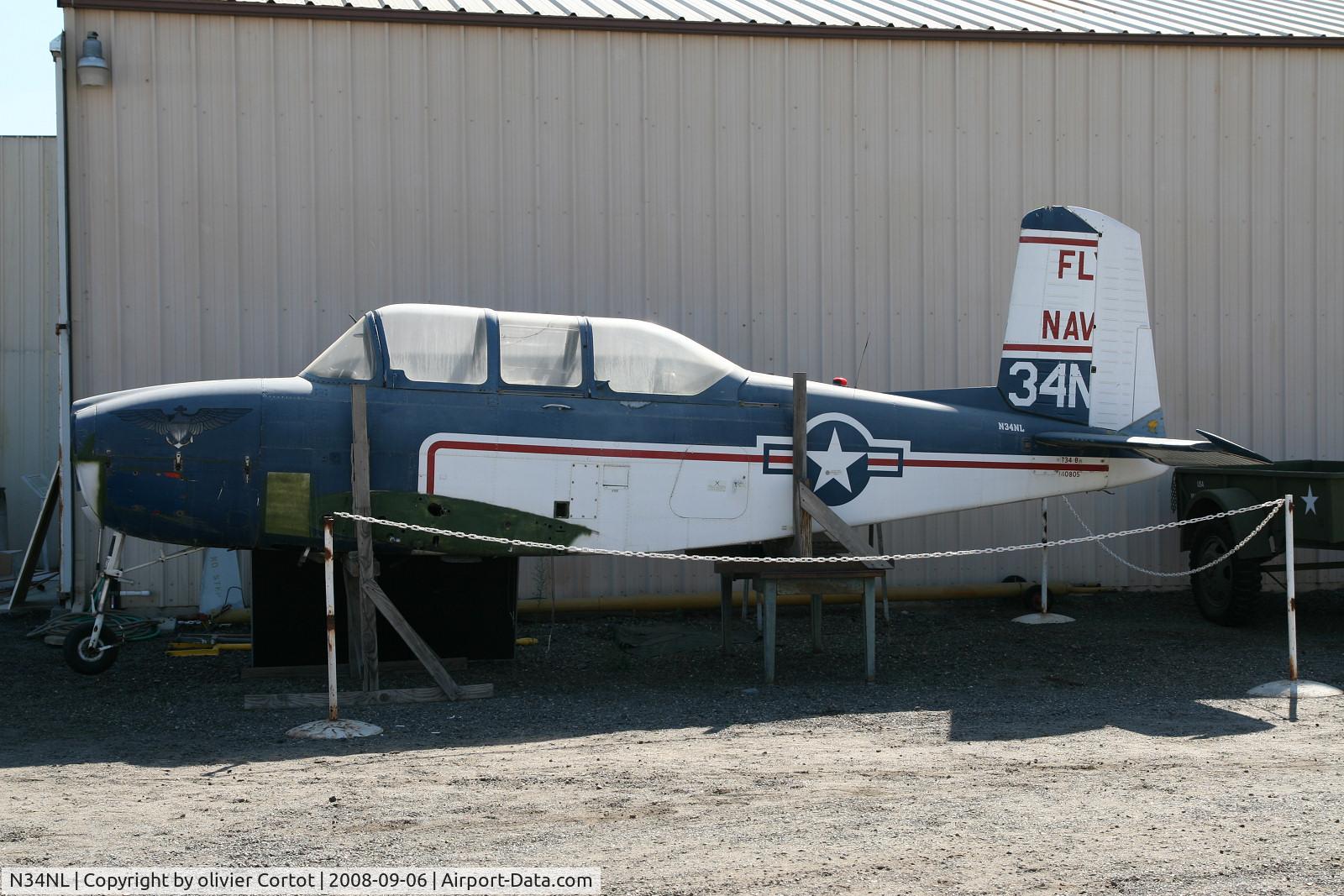 N34NL, 1956 Beech D-45 Mentor C/N BG-139, Awainting restoration, Estralla warbird museum