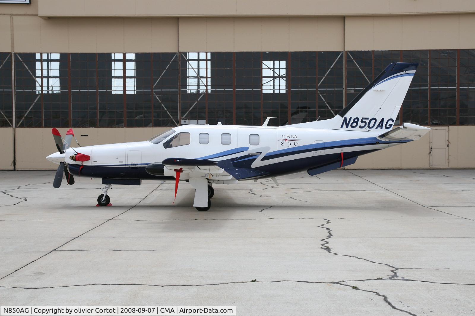 N850AG, 2007 Socata TBM-700 C/N 414, In front of the socata facility